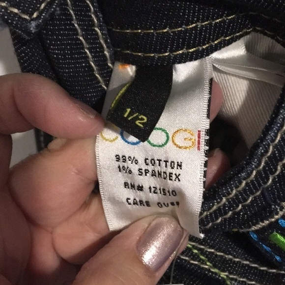 COOGI Jeans Vintage 90s Dark Denim overall skirt - Picture 9 of 9